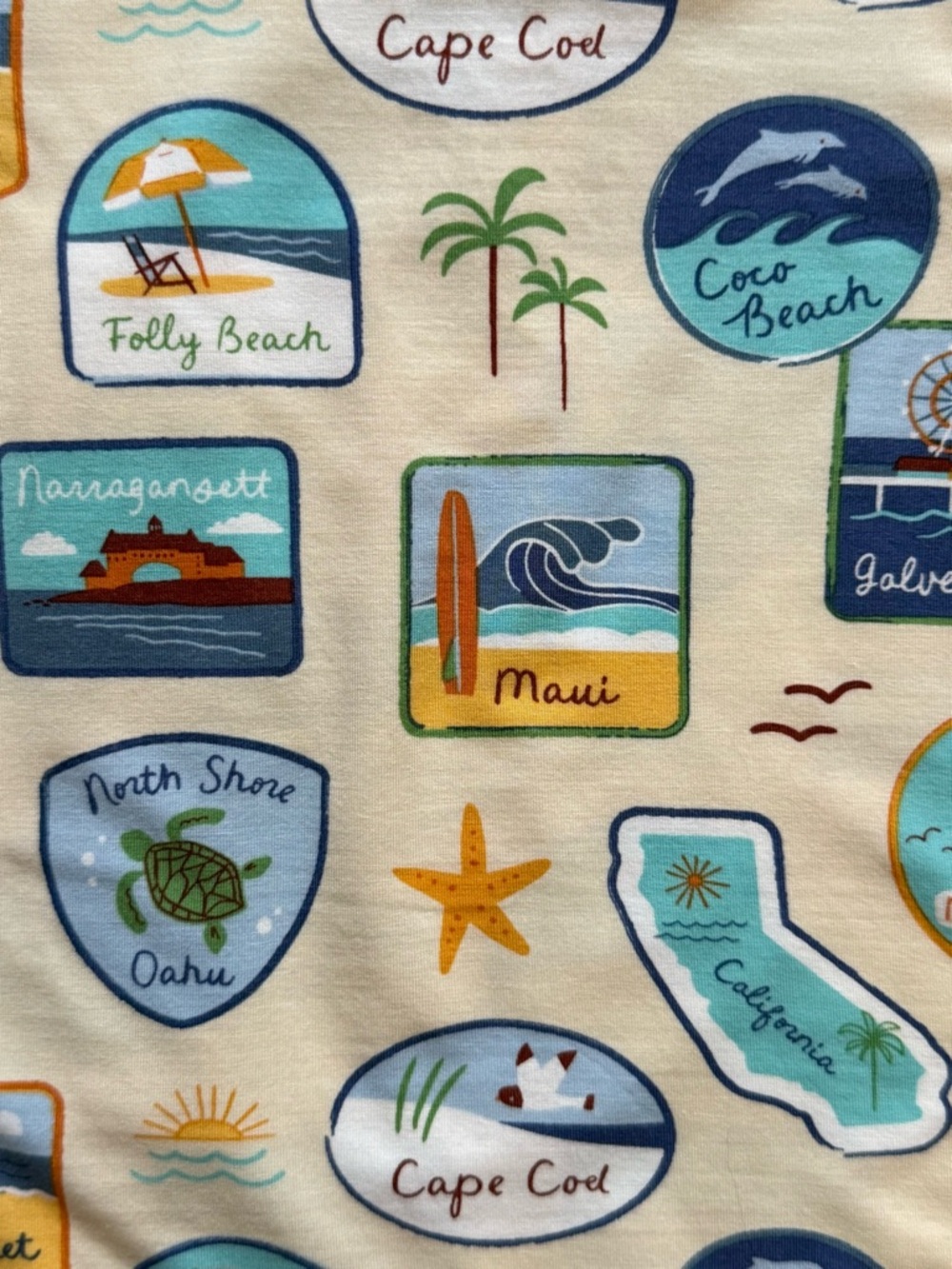 Angel Dear Boys Beach Patches Short Sleeve Loungewear Set - Size 6-12M - Picture 9 of 15